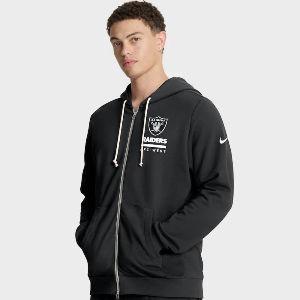 Las Vegas Raiders Nike Sideline Standard Issue Men's Small Black Full-Zip Hoodie